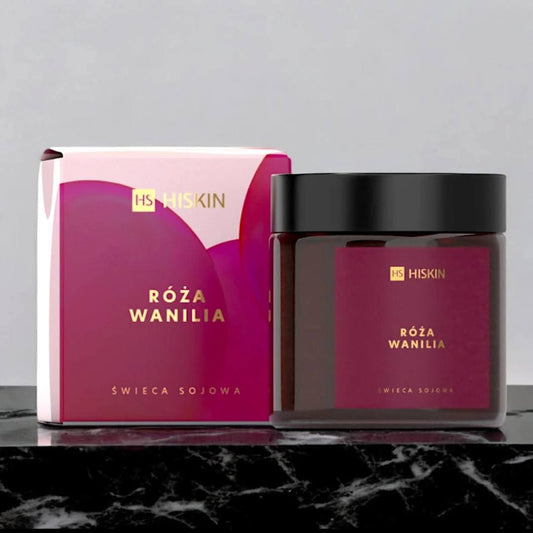 Bougie parfumée à la cire de soja Rose/Vanille
